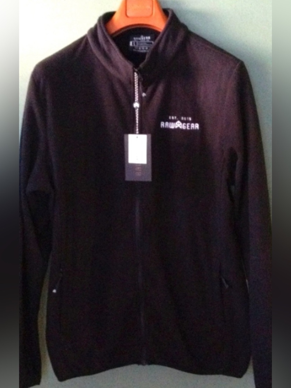 Raw Gear "For The People" full-zip fleece jacket in black
